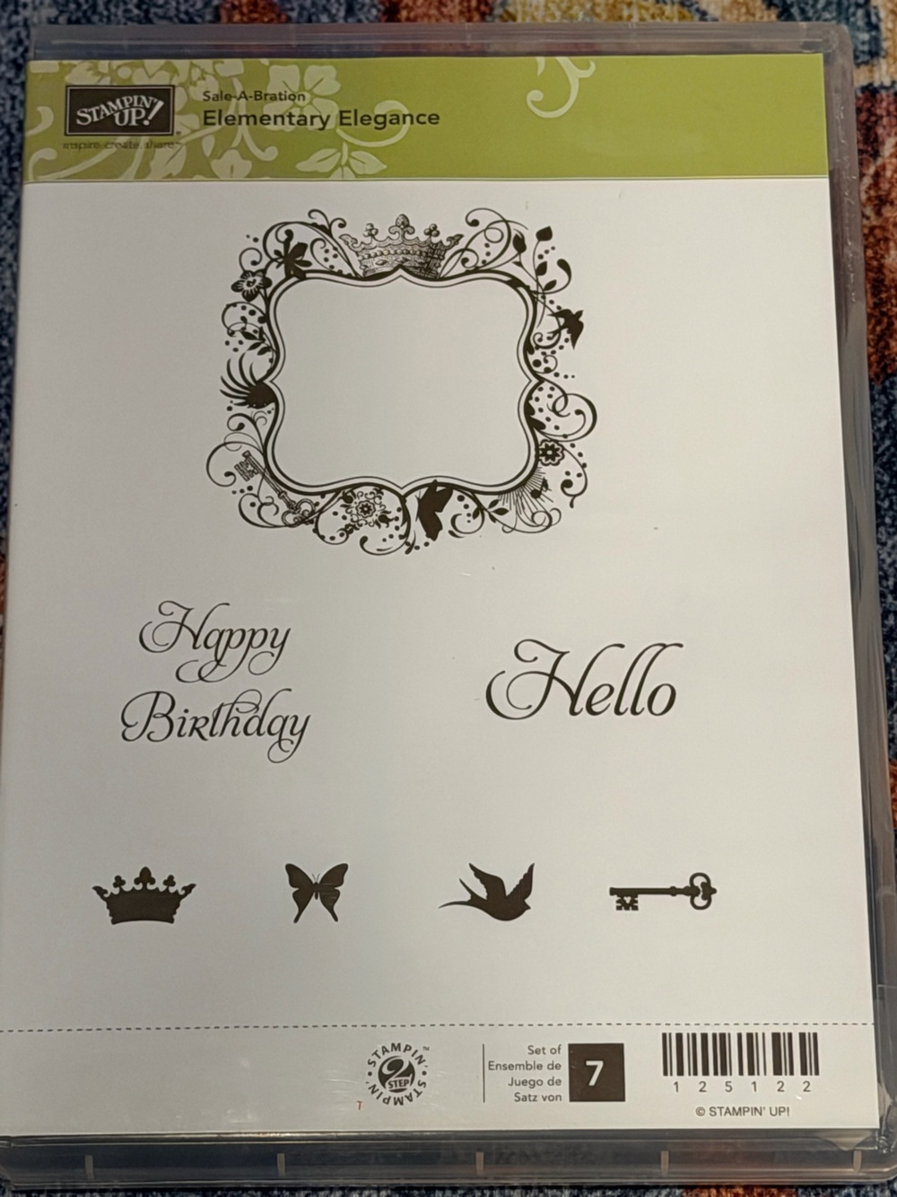 Stampin' Up! Elementary Elegance Stamp Set - Black and Green Accents